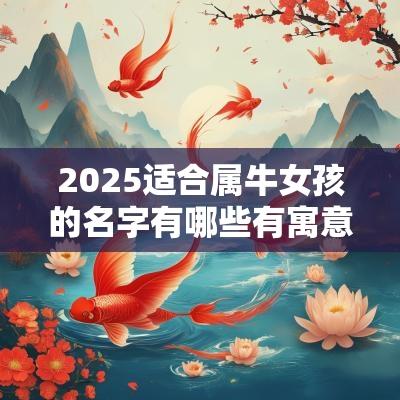 2025适合属牛女孩的名字有哪些有寓意的女宝宝好名赏析