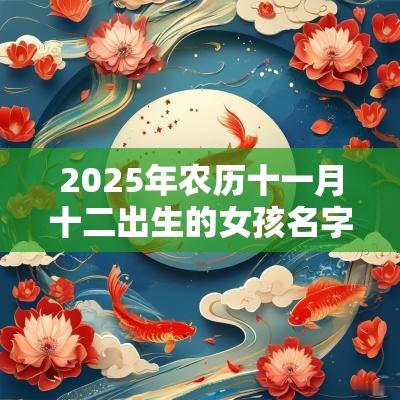 2025年农历十一月十二出生的女孩名字五行缺火怎么取名
