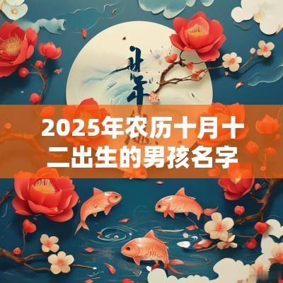 2025年农历十月十二出生的男孩名字五行缺木火免费取名