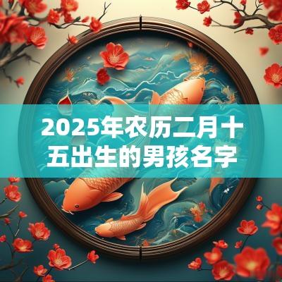 2025年农历二月十五出生的男孩名字五行缺水火免费取名