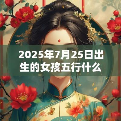 2025年7月25日出生的女孩五行什么命缺水火周易取名