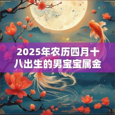 2025年农历四月十八出生的男宝宝属金取名高分名字建议