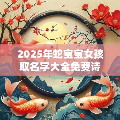 2025年蛇宝宝女孩取名字大全免费诗经中灵动的女生起名