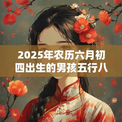 2025年农历六月初四出生的男孩五行八字解读缺金的名字