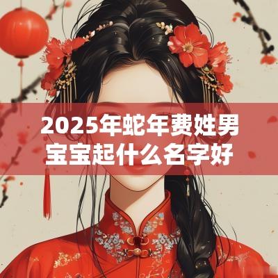 2025年蛇年费姓男宝宝起什么名字好通达睿智的男生起名