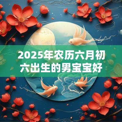 2025年农历六月初六出生的男宝宝好吗缺火免费取好名字