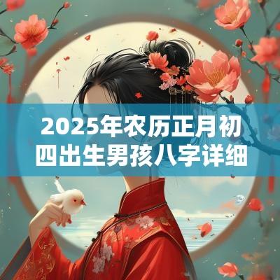 2025年农历正月初四出生男孩八字详细五行缺火取名好听