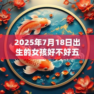 2025年7月18日出生的女孩好不好五行缺水诗意取名