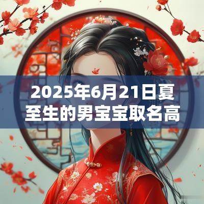 2025年6月21日夏至生的男宝宝取名高分蛇年男孩名字