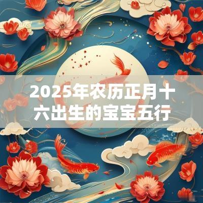 2025年农历正月十六出生的宝宝五行八字命运文雅的名字