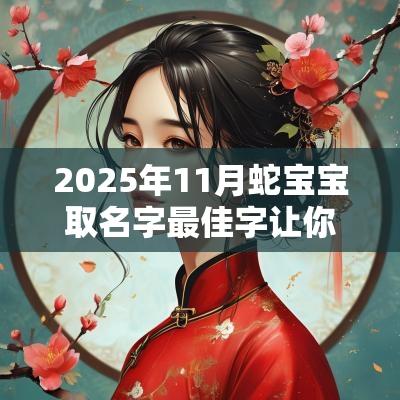2025年11月蛇宝宝取名字最佳字让你的孩子赢在气质上