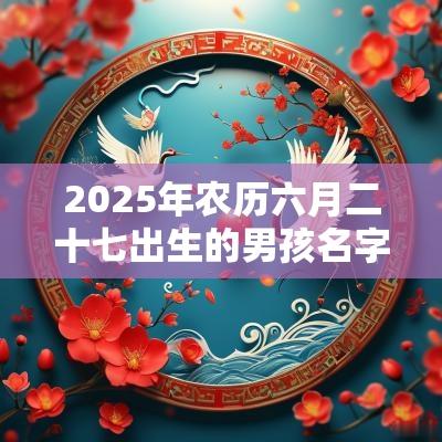 2025年农历六月二十七出生的男孩名字五行缺金怎么取名
