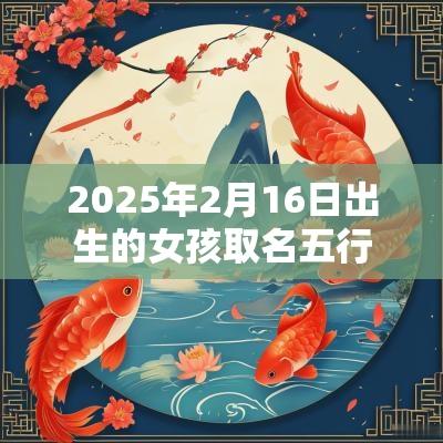 2025年2月16日出生的女孩取名五行缺水火温婉的名字
