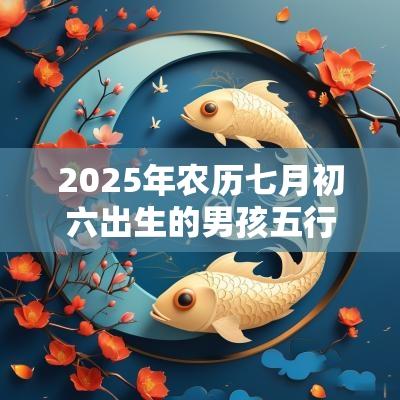 2025年农历七月初六出生的男孩五行缺什么今日八字取名