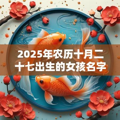 2025年农历十月二十七出生的女孩名字五行不缺怎么取名