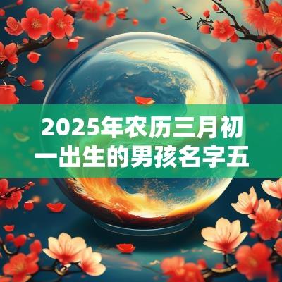 2025年农历三月初一出生的男孩名字五行缺金火怎么取名