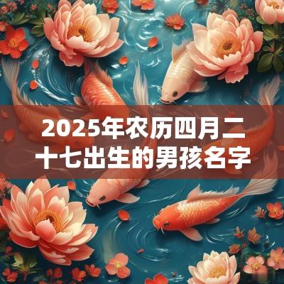 2025年农历四月二十七出生的男孩名字五行缺水免费取名