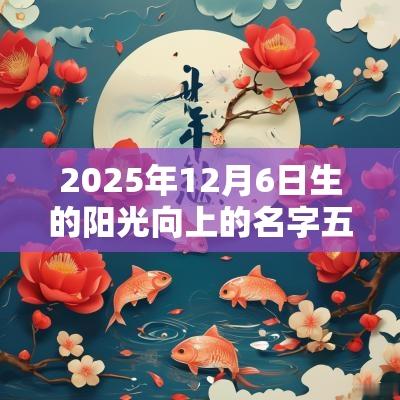 2025年12月6日生的阳光向上的名字五行缺土孩子取名