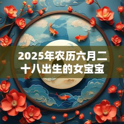 2025年农历六月二十八出生的女宝宝缺什么有朝气的名字