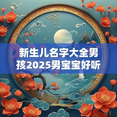 新生儿名字大全男孩2025男宝宝好听的名字大全2025