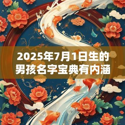 2025年7月1日生的男孩名字宝典有内涵的男孩名字大全