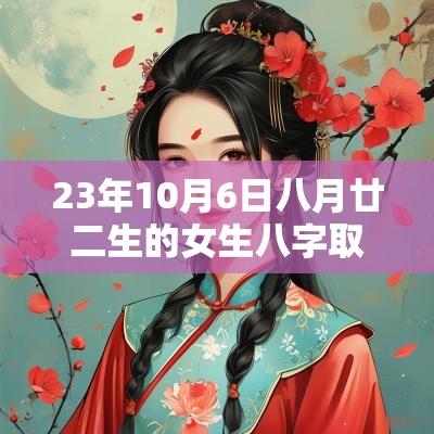 23年10月6日八月廿二生的女生八字取名五行缺土的名字