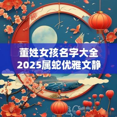 董姓女孩名字大全2025属蛇优雅文静的100分女孩名字