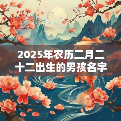2025年农历二月二十二出生的男孩名字五行属火怎么取名