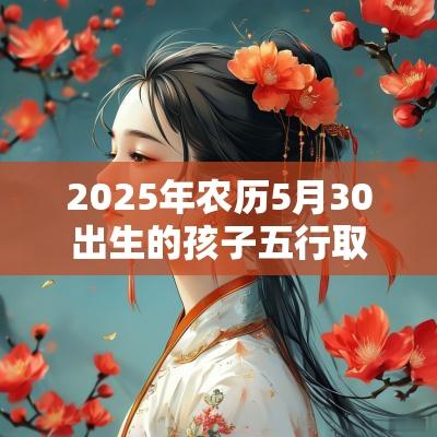 2025年农历5月30出生的孩子五行取名打分最佳宜用字