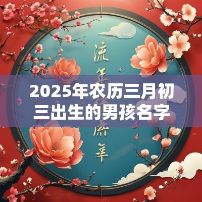 2025年农历三月初三出生的男孩名字五行缺木火免费取名