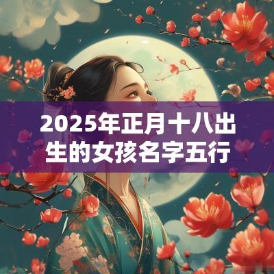 2025年正月十八出生的女孩名字五行缺水火八字免费取名