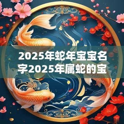 2025年蛇年宝宝名字2025年属蛇的宝宝适合什么名字