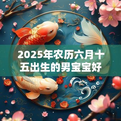2025年农历六月十五出生的男宝宝好吗缺火免费取好名字