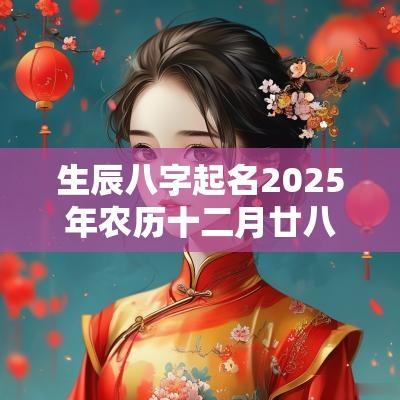 生辰八字起名2025年农历十二月廿八出生的孩子命运解析