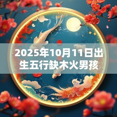2025年10月11日出生五行缺木火男孩命运与八字取名字