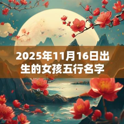 2025年11月16日出生的女孩五行名字缺木火最佳用字