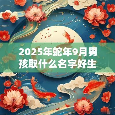 2025年蛇年9月男孩取什么名字好生肖兔男宝宝名字合集