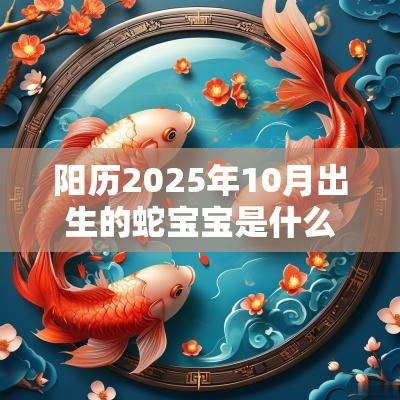 阳历2025年10月出生的蛇宝宝是什么命八字算命取名字