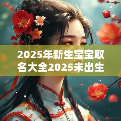 2025年新生宝宝取名大全2025未出生孩子名字怎么取