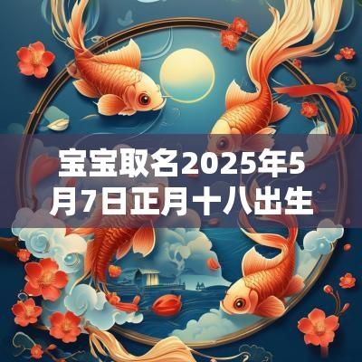 宝宝取名2025年5月7日正月十八出生男孩五行旺缺详解