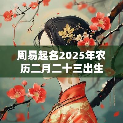 周易起名2025年农历二月二十三出生的男孩属水取名推荐