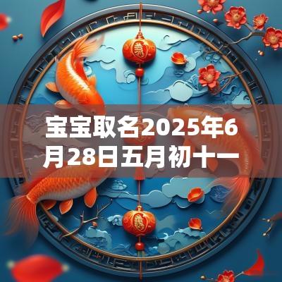 宝宝取名2025年6月28日五月初十一出生的女宝宝起名