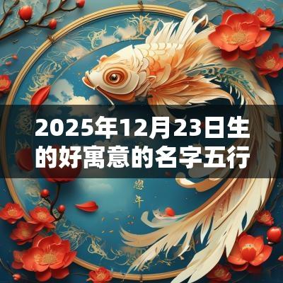 2025年12月23日生的好寓意的名字五行缺火宝宝取名