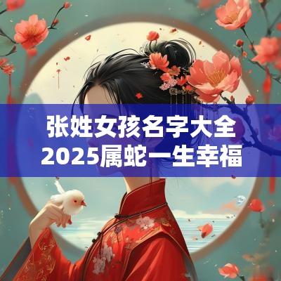 张姓女孩名字大全2025属蛇一生幸福安康的宝宝名字鉴赏