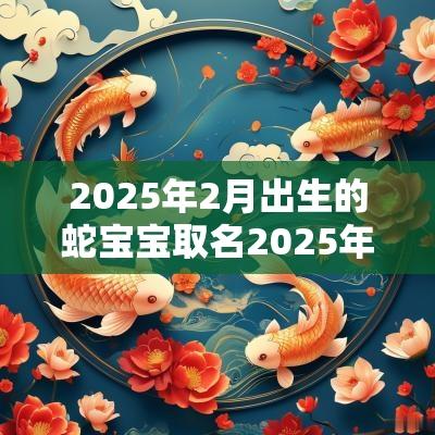2025年2月出生的蛇宝宝取名2025年属蛇取名宜用字
