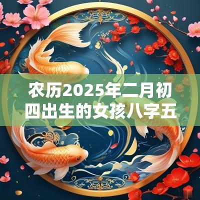 农历2025年二月初四出生的女孩八字五行缺火好听的名字