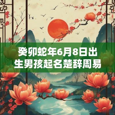 癸卯蛇年6月8日出生男孩起名楚辞周易文雅的属蛇男孩名字