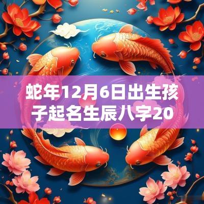 蛇年12月6日出生孩子起名生辰八字2025年女宝宝名字
