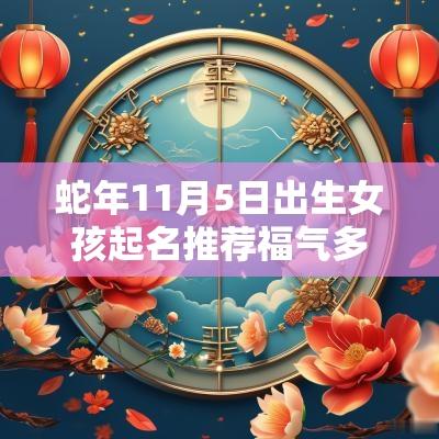 蛇年11月5日出生女孩起名推荐福气多多的属蛇女生名字