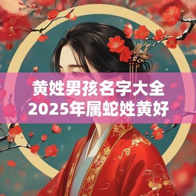 黄姓男孩名字大全2025年属蛇姓黄好听稀少的男孩名字